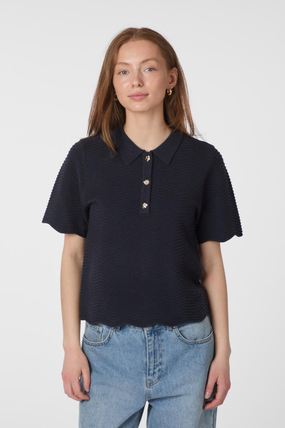 Soko Wave Knit polo t-shirt - Midnight Blue